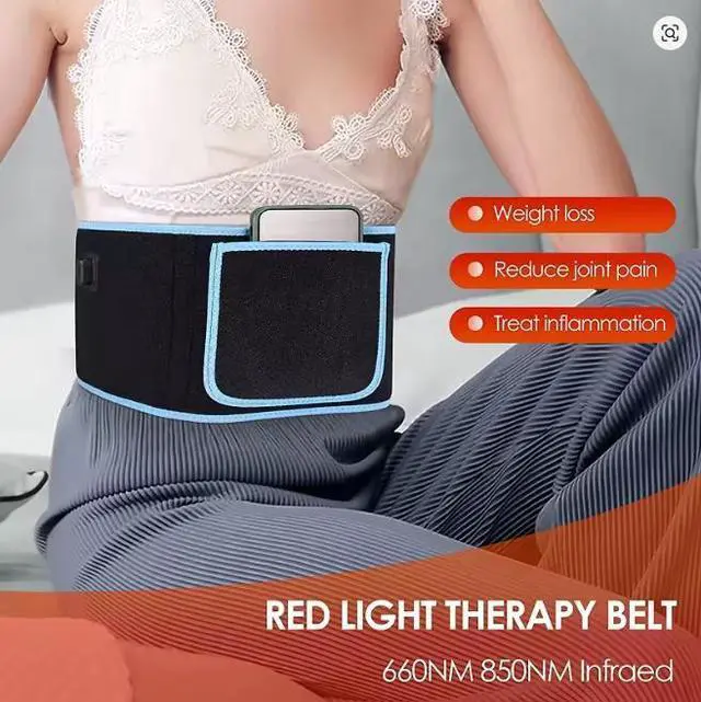 Alt view image 2 of 4 - COZING Red Light Therapy Belt  Infrared Red Light Therapy for Body, Back Pain and Shoulder - 660nm & 850nm Near Infrared Heating Pad  Adjustable & Portable for Wellness & Relaxation,49.6*6.9 inch