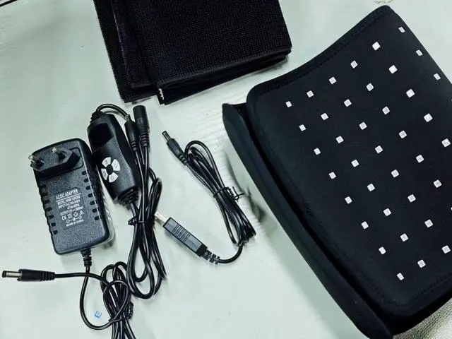 Alt view image 2 of 3 - COZING Lower Back Massager Padwith Four Modes Heating & Massage & Red Light, Ergonomic Support Massage Padwith Timer, Portable Cordless Heating Pad for Back Relieve Pain