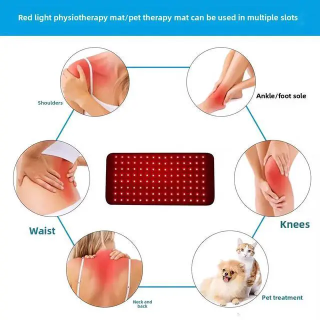 Alt view image 3 of 3 - COZING Red Light Therapy Padfor Body Pain Relief - 660nm & 850nm Infrared Light Therapy Wrap, Adjustable Heating Pad for Knee Back Shoulder Muscle Relaxation, Home Use with Controller