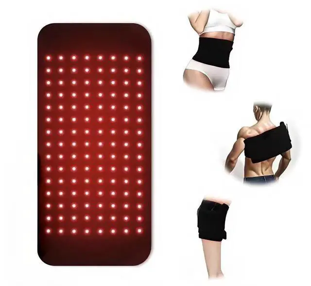 Alt view image 2 of 3 - COZINGRed Light Therapy,  Infrared Therapy Pad for Back Knee Leg Pain Relief, Portable 660nm 850nm Wireless Red Infrared Light Therapy Wrap Belt with Rechargeable Controller Gift for Women Men