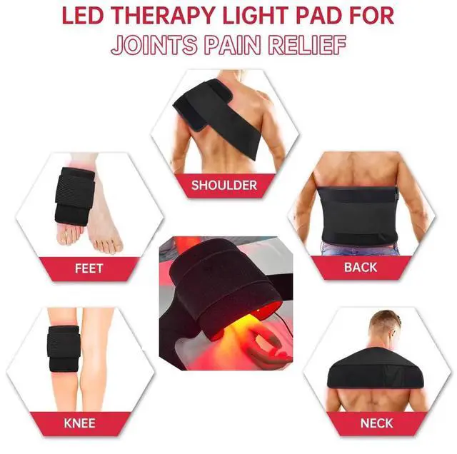 Main image of COZING Red Light Therapy, Cordless Red Infrared Light Therapy Pad for Body Waist Back Knee Joints Pain Relief, Reduce Inflammation, Faster Healing