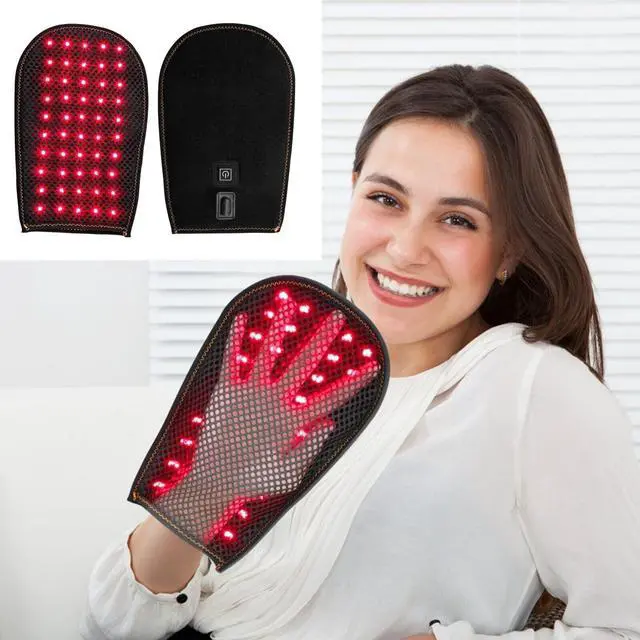 Alt view image 4 of 4 - COZING Red & Infrared Light Therapy for Hand Pain Relief Device with 660nm Red 850nm Infrared Light for Hands Fingers Wrist Joint Stiffness Treatment Gloves for Woman and Man