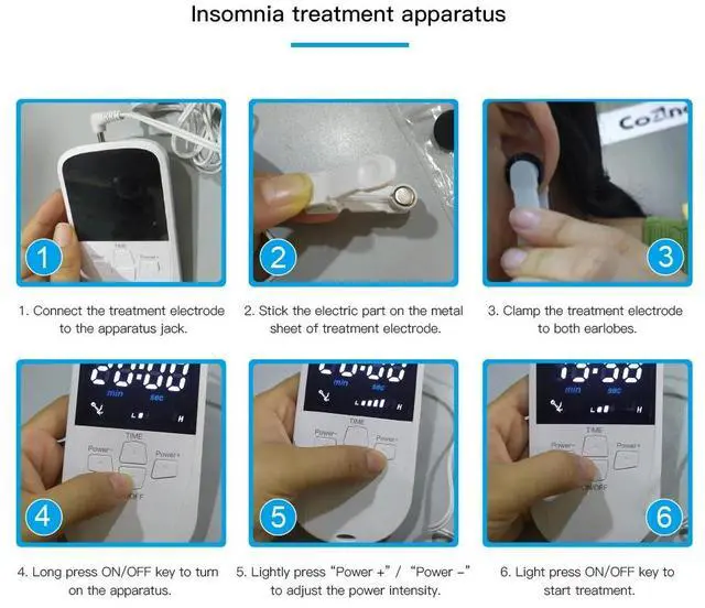 CES Therapy Sleep Aid Device with Microcurrent Technology for Insomnia, Stress, Depression & Migraine