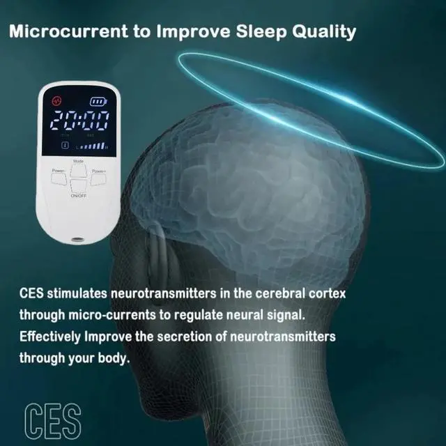 Main image of CES Brain Electronic Therapy Stimulation Device Ear Clip Electrode Sleep Aid Insomnia Relief Reduce Anxiety Stress Relax