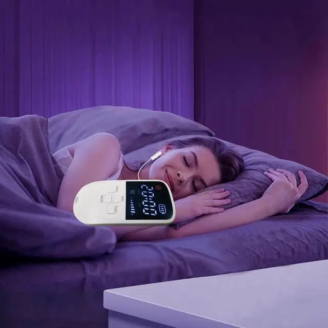 Alt view image 6 of 7 - Drug-Free CES Electronic Therapy Device Brain Stimulation Ear Clip Electrode Sleep Aid Improve Insomnia Reduce Stress Calm