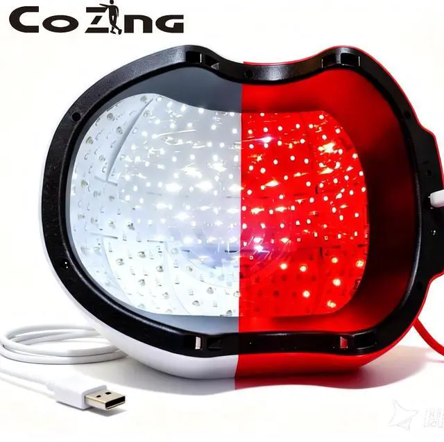 Alt view image 4 of 7 - Hair Regrowth Laser Cap with 12-Zone Precision Treatment COZING 210 Diodes +90LED 650nm Red Light Therapy Helmet