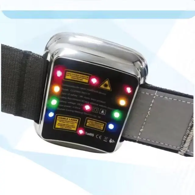 Alt view image 2 of 4 - COZING Tinnitus and Rhinitis Laser Treatment Watch, Intracranial Treatment, Hyperlipidemia, Cholesterol, Vascular Obstruction, Hypertension, diabetes, Four color Light, Laser Probe LCD
