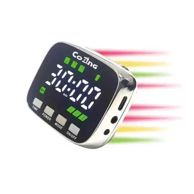 Alt view image 4 of 4 - COZING Tinnitus and Rhinitis Laser Treatment Watch, Intracranial Treatment, Hyperlipidemia, Cholesterol, Vascular Obstruction, Hypertension, diabetes, Four color Light, Laser Probe LCD