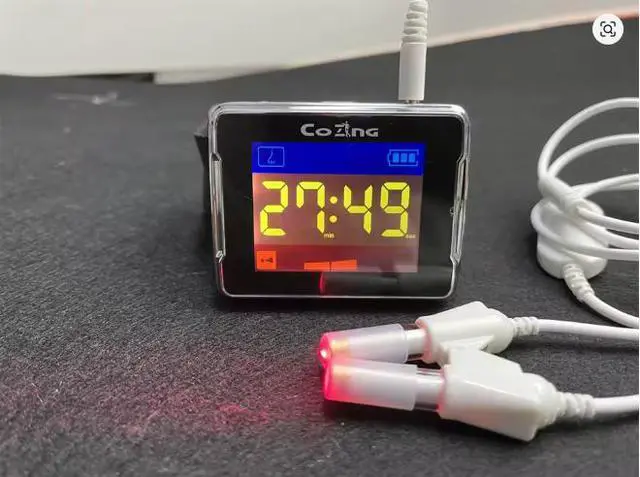 Alt view image 3 of 5 - Professional 3 In 1 Laser Infrared Red Light Physiotherapy Wrist Watch Nasal Cavity Ear Canal Wrist 650nm Cold Laser LLLT Tool