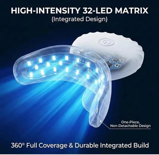 Alt view image 5 of 5 - Teeth Whitening Trays Kit for Sensitive Tooth, Fast-Result Vegan Teeth Whitener U-Wraps Tooth Stain Remover,