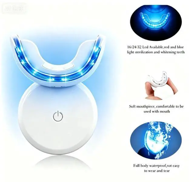 Alt view image 6 of 6 - Teeth Whitening Light,10X More Powerful Blue Led Light Connected with USB, Non-Battery Teeth Whitening LED Light in Home Use BLUE