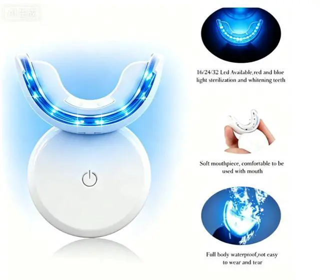 Alt view image 7 of 7 - COZING Teeth Whitening Kit with LED Light and Trays, At Home Whitening Treatments, Vegan Formula with Travel Case