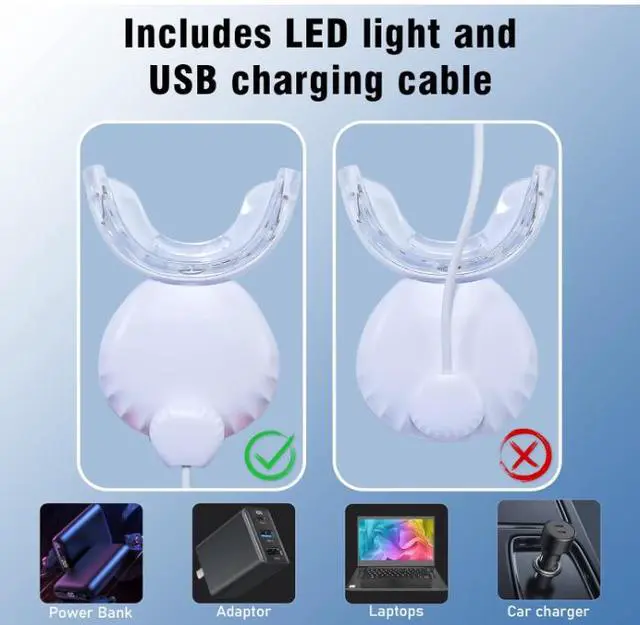 Alt view image 2 of 5 - Teeth Whitening Kit, Platinum Teeth Whitener LED Device, more Dissolving White Strips, Blue Light Whitening Tray for Gum Health & Fresh Breath, Whitens Up to many Shades