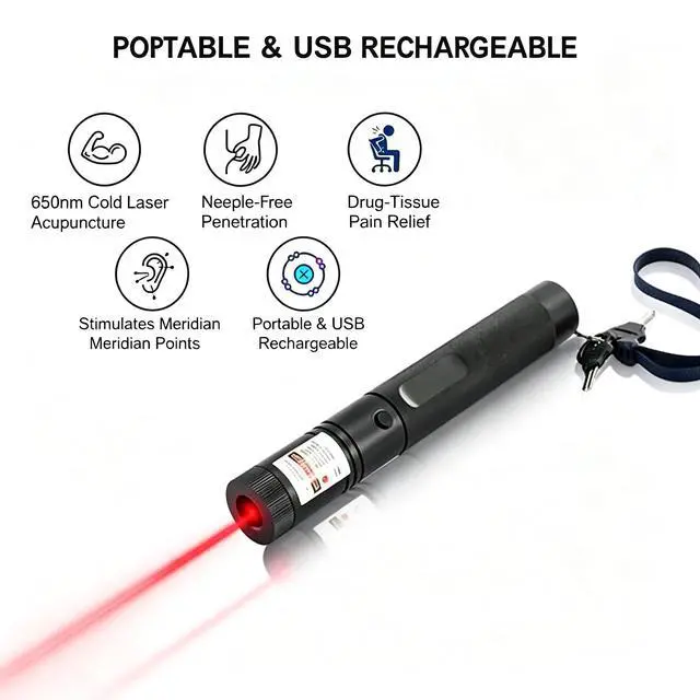 Alt view image 4 of 4 - 200mW 650nm Laser Acupuncture Pen,Chinese Medicine Laser Acupuncture Pen Muscle Back Pain Reliever for Human Pets Inflammation
