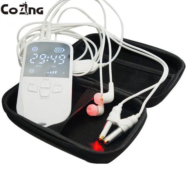 Alt view image 2 of 5 - COZING-650nm Laser Irradiation Tinnitus Ear Nasal Red Light Therapy Earplugs Otitis Media Deafness Nose Rhinitis Sinusitis Treatmen