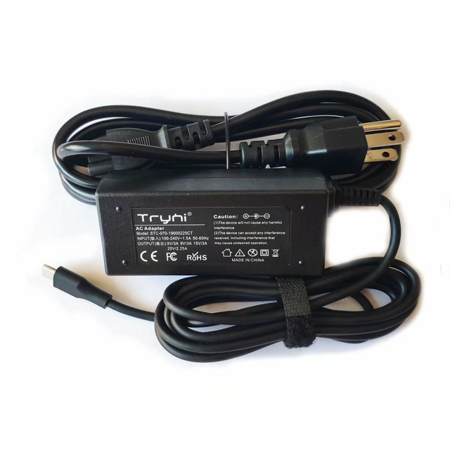 thumbnail image 2 of 45W USB-C Charger For Lenovo Chromebook C330 C630 Ideapad S330 D330 – AC Adapter 2 of 3