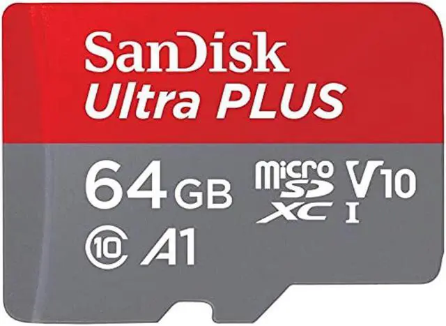 Main image of Sandisk Ultra Plus 64Gb Microsdxc Uhs-I Card With Adapter 130Mb S Class 10 U1 A1