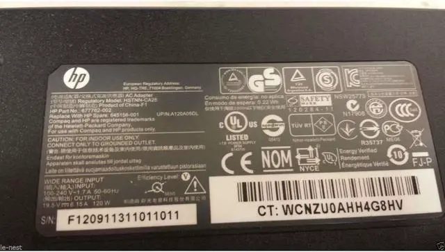 Alt view image 2 of 2 - HP 19.5V 6.15A 120W SLIM AC Adapter for HP ENVY HSTNN-LA25 710415-001 709984-001