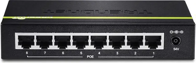 Alt view image 4 of 5 - TRENDnet 8-Port Gigabit PoE+ Switch, TPE-TG80G, 8 x Gigabit PoE+ Ports, 123 W PoE Power Budget, 16 Gbps Switching Capacity, Desktop Switch, Ethernet Network Switch, Metal, Lifetime Protection