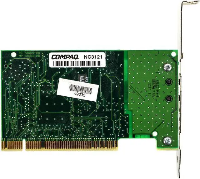 Alt view image 5 of 5 - 121 10/100 PCI NIC Network Adapter Card 323556-001