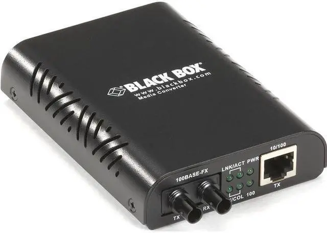 Alt view image 3 of 5 - Black Box LinkGain 10-100BASE-TX to 100BASE-FX Media Converter, ST
