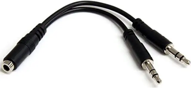 Main image of .Com 3.5Mm 4 Position To 2X 3 Position 3.5Mm Headset Splitter AdapterF/M3.5Mm Headset Adapter Cable (Muyhsfmm)