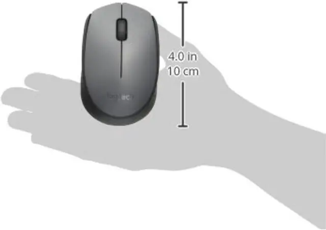 Alt view image 3 of 3 - Logitech M170 Wireless Mouse For Computer And Laptop Use, Usb Receiver And 12 Month Battery Life, Gray