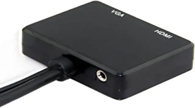 Alt view image 7 of 7 - Hdmi To Vga & Hdmi Female Splitter With Audio Video Cable Converter Adapter For Hdtv Pc Monitor