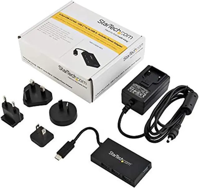 Alt view image 6 of 7 - .Com 4 Port Usb C HubUsb Type-C Hub W/ 4X Usb-A Ports (Usb 3.0/3.1 Gen 1 Superspeed 5Gbps)Usb Bus Or Self PowerPortable Usb-C To Usb-A Bc 1.2 Charging Hub W/ Power Adapter (Hb30c