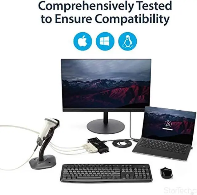 Alt view image 4 of 7 - .Com 4 Port Usb To Serial Rs232 AdapterWall MountDin RailCom Port RetentionFtdi Usb To Db9 Rs232 Hub (Icusb2324i)