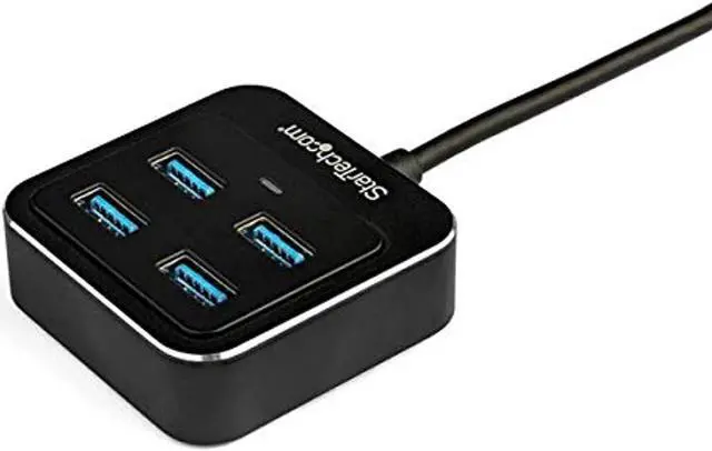 Alt view image 4 of 6 - .Com 4-Port Usb C HubUsb-C To 4X Usb-A PortsSuperspeed 10Gbps Usb 3.1/3.2 Gen 2 Type-C HubUsb Bus PoweredPortable/Compact Usb-C To Usb Adapter Hub For LaptopAluminum (Hb31c4ab)
