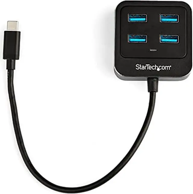 Alt view image 6 of 6 - .Com 4-Port Usb C HubUsb-C To 4X Usb-A PortsSuperspeed 10Gbps Usb 3.1/3.2 Gen 2 Type-C HubUsb Bus PoweredPortable/Compact Usb-C To Usb Adapter Hub For LaptopAluminum (Hb31c4ab)
