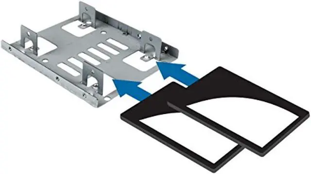 Alt view image 5 of 6 - .Com 2.5" To 3.5" Sata Hard Drive Mounting Bracket KitDual Sata Ssds/Hdds Mounting Bracket For Mounting Bay (Bracket25x2) Steel