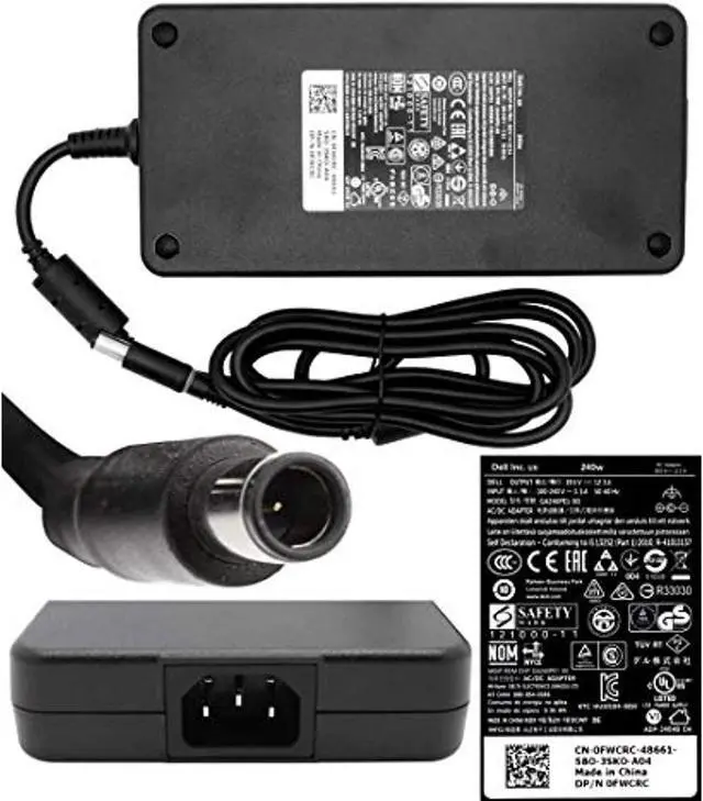 Main image of Dell Original Pa-9E 240-Watt Laptop Ac Power Adapter Pa Charger For Dell Precision M6400,Dell Precision M6500,Dell Precision M6600, 100% Compatible Part Numbers:0J211h, 0J938h, 0U896k, 0Y044m, 33