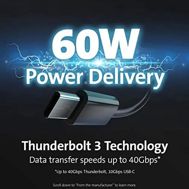 Alt view image 2 of 7 - Sd5550t Thunderbolt 3 And Usb-C Dual 4K Hybrid Docking Station60W PdWindows And Mac (K38131na)