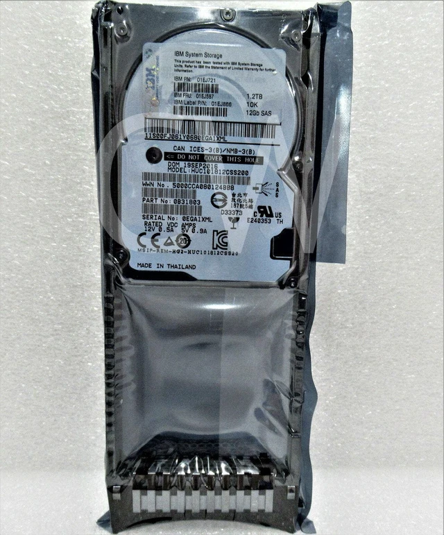 Main image of (NOT FOR HOME PC!) 01EJ587 01EJ721 01EJ866 IBM V3700 V2 1.2TB 10K RPM 12Gb/s 2.5" SAS Hard Drive