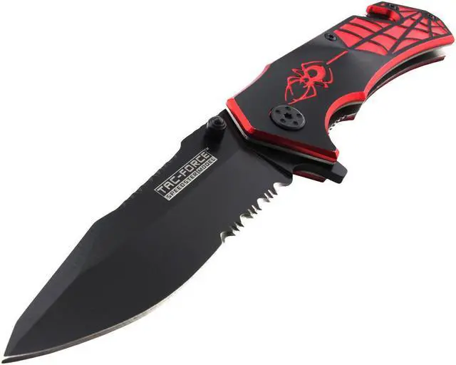 Alt view image 2 of 7 - 7.5" TAC FORCE SPIDER SPRING ASSISTED TACTICAL FOLDING KNIFE Pocket Blade Assist