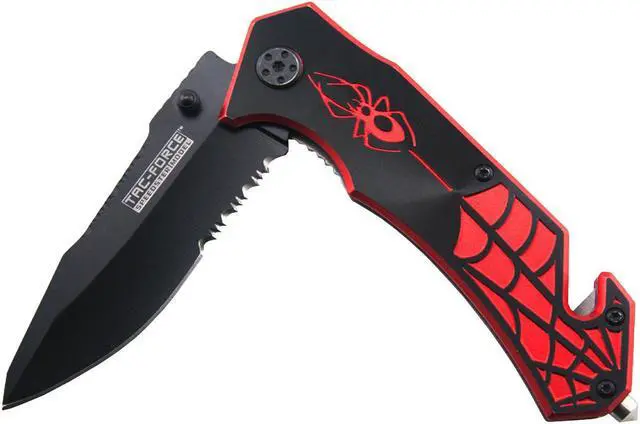 Alt view image 4 of 7 - 7.5" TAC FORCE SPIDER SPRING ASSISTED TACTICAL FOLDING KNIFE Pocket Blade Assist