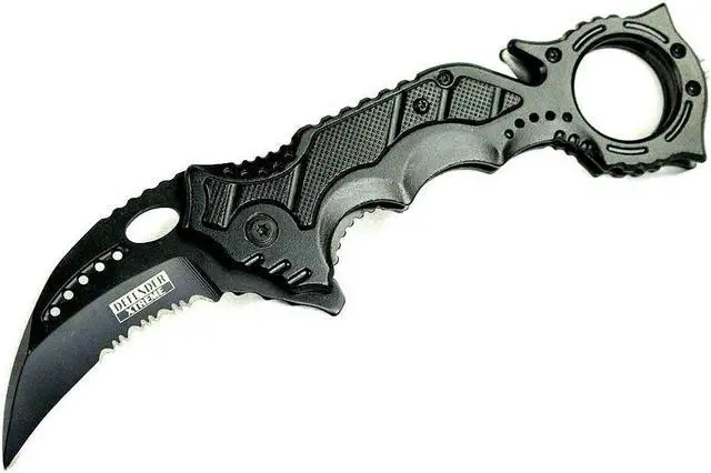 Alt view image 3 of 4 - 8" KARAMBIT SPRING ASSISTED FOLDING TACTICAL POCKET KNIFE Blade Open Assist EDC
