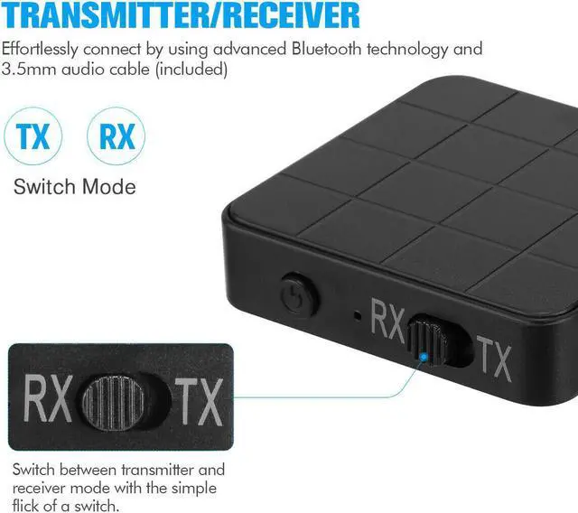 Alt view image 2 of 7 - 2 IN 1 Bluetooth 5.0 Transmitter  Receiver Wireless Audio Aux 3.5mm Adapter USA