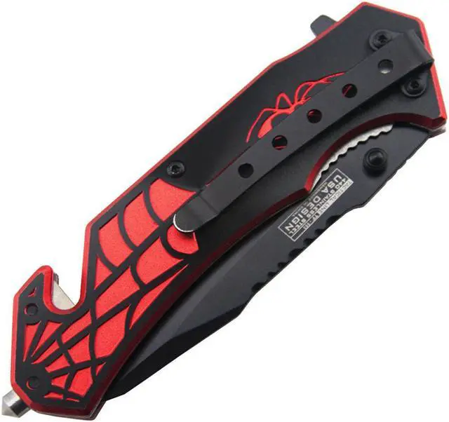 Alt view image 6 of 7 - 7.5" TAC FORCE SPIDER SPRING ASSISTED TACTICAL FOLDING KNIFE Pocket Blade Assist