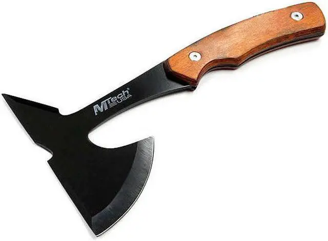 Alt view image 3 of 4 - 9" MTECH SURVIVAL TOMAHAWK TACTICAL THROWING AXE w/ SHEATH Hatchet Knife Hawk