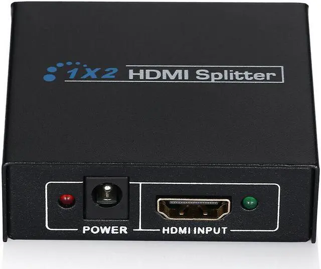 Alt view image 6 of 6 - HDMI 1 in 2 out 1080p 4K 1x2 HDCP Stripper 3D Splitter Power Signal Amplifier