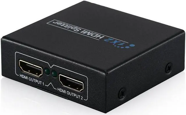 Alt view image 4 of 6 - HDMI 1 in 2 out 1080p 4K 1x2 HDCP Stripper 3D Splitter Power Signal Amplifier