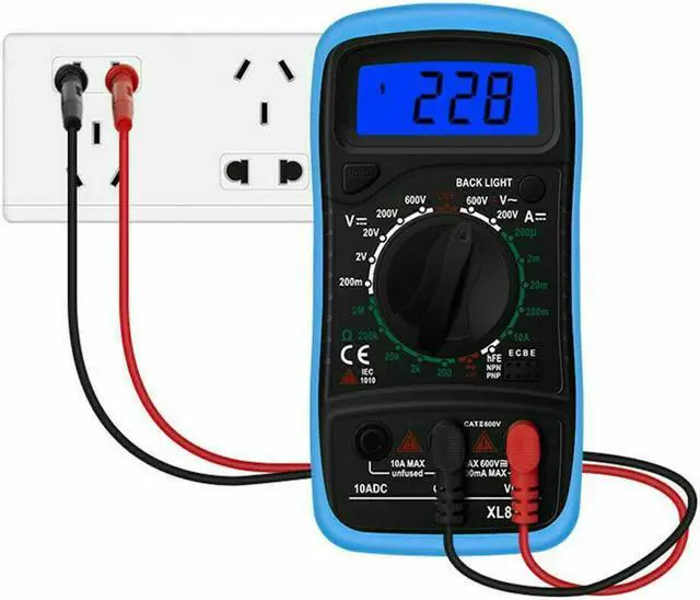 Main image of Digital Multimeter AC DC Voltmeter Ammeter Ohmmeter Volt Tester Meter XL830L USA