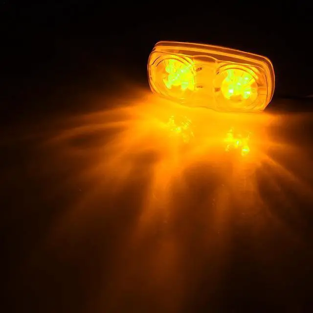Alt view image 2 of 6 - 10PCS 4" Bullseye 10 LED Truck Trailer RV Side Marker Light 12V Clearance Amber