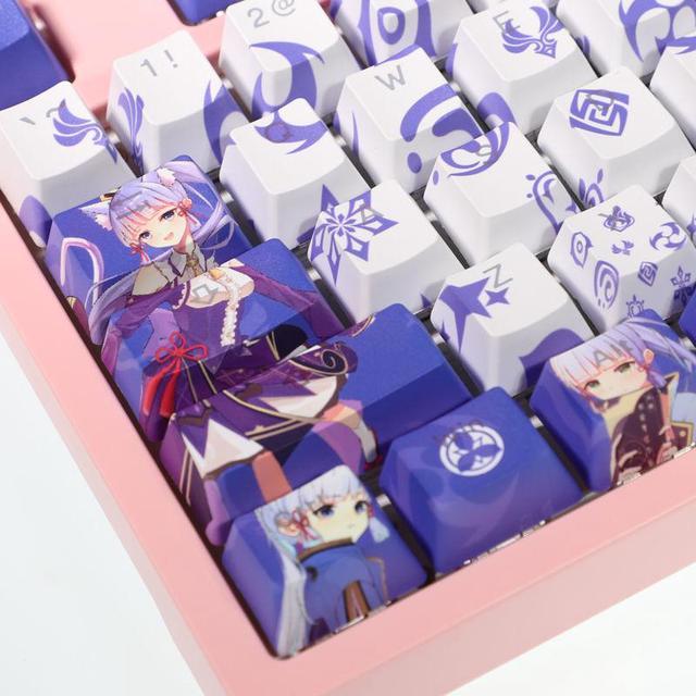 Genshin Impact Kuki Shinobu 108 Keycaps Mechanical Keyboard Accessories  Cherry Height - Anime Keyboard