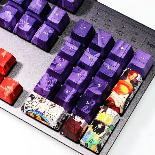 Alt view image 5 of 6 - Anime Keycaps One piece 108 Key Set PBT hot hat animation personalized theme