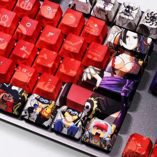 Alt view image 4 of 6 - Anime Keycaps One piece 108 Key Set PBT hot hat animation personalized theme