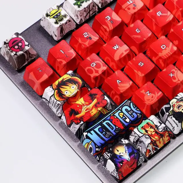 Alt view image 3 of 6 - Anime Keycaps One piece 108 Key Set PBT hot hat animation personalized theme
